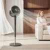 Staande Ventilator Luchtcirculator Ventilator Met 12 Snelheidsniveaus LED display Afstandsbediening 70°+90° Oscillatie Grijs