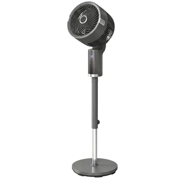 Staande Ventilator Luchtcirculator Ventilator Met 8 Snelheidsniveaus LED display Afstandsbediening Timer 90° Oscillatie Grijs