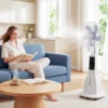 Staande Ventilator Met Waternevel, 75° Oscillatie, 3 Snelheden, 3 Modi, Wit