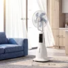 Staande Ventilator Met Waternevel, 75° Oscillatie, 3 Snelheden, 3 Modi, Wit