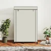 Stoffen Kast, Opbergoplossing, 6 Planken, 1 Kledingstang, Crème