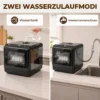 Tafelvaatwasser, Met Ingebouwde 6 liter Watertank, 5 Programma's, 4 Couverts, LED display Zwart