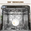 Tafelvaatwasser, Met Ingebouwde 6 liter Watertank, 5 Programma's, 4 Couverts, LED display Zwart