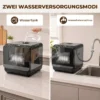 Tafelvaatwasser, Mini vaatwasser Met 6 liter Tank, 5 Programma's, LED display, Droogfunctie, Zwart
