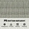 Tuinbank Polyrattan 170L 2 zits Bank Met Opbergruimte Afneembaar Kussen Ritssluiting binnenbekleding Houten armleuning