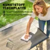 Tuinmeubelset Opvouwbaar Zitgroep 5 delig Tafel Met 4 Ademende Stoelen Houtlook Ruimtebesparend