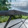 Tuinmeubelset Opvouwbaar Zitgroep 5 delig Tafel Met 4 Ademende Stoelen Houtlook Ruimtebesparend