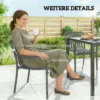 Tuinstoelen 4 delige Set Stapelbare Terrasstoelen Met Lamellenontwerp Armleuningen, Ergonomisch Donkergrijs