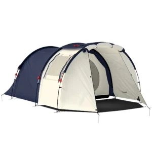 Tunneltent Voor 4 Personen, Familietent Met Slaap En Woonkamer, Ramen, Grondzeil, Stahoogte, 3000 Mm Waterkolom