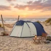 Tunneltent Voor 4 Personen, Familietent Met Slaap En Woonkamer, Ramen, Grondzeil, Stahoogte, 3000 Mm Waterkolom