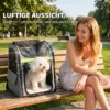 Uitbreidbare Hondenbox Transportbox Voor Honden Met 5 Zakken Reflecterende Streep Voor Honden Tot 10 Kg 33,5x28x42cm Lichtgrijs