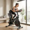 Verstelbare Hometrainer Fiets Met APP, Magnetische Weerstand, LCD Monitor, Verstelbaar Stuur, Telefoonhouder