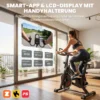 Verstelbare Hometrainer Fiets Met APP, Magnetische Weerstand, LCD Monitor, Verstelbaar Stuur, Telefoonhouder