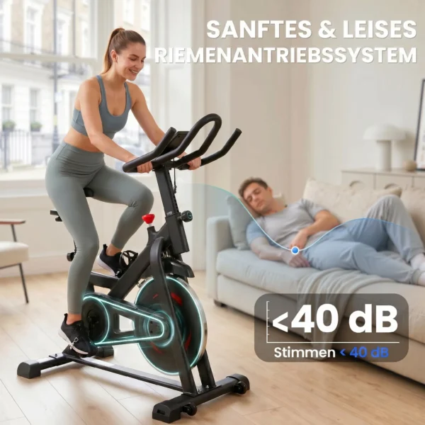 Verstelbare Hometrainer Fiets Met APP, Magnetische Weerstand, LCD Monitor, Verstelbaar Stuur, Telefoonhouder