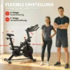 Verstelbare Hometrainer Fiets Met APP, Magnetische Weerstand, LCD Monitor, Verstelbaar Stuur, Telefoonhouder