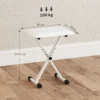 Verstelbare Opvouwbare X vormige Pianokruk Met Kunstleren Kussen 39 X 29 X 37 47 Cm Wit