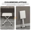 Verstelbare Opvouwbare X vormige Pianokruk Met Kunstleren Kussen 39 X 29 X 37 47 Cm Wit