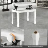 Verstelbare Pianokruk, Pianobank Met Kunstleren Kussen Voor Piano Keyboard 64 X 35 X 45 55 Cm Wit