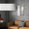 Wandspiegel, Decoratieve Spiegel Met Metalen Frame, Gouden Strepen, Meerlaags Glas, 90B X 2T X 60H Cm