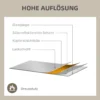 Wandspiegel, Decoratieve Spiegel Met Metalen Frame, Gouden Strepen, Meerlaags Glas, 90B X 2T X 60H Cm