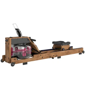 Water Roeiapparaat Voor Thuis Van Rubberhout, Inklapbaar Met Bluetooth APP, Dubbele Aluminium Rails, LCD display Tot 158 Kg