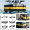 Waterdichte Daktas Auto 425L Voor Voertuigdaken Met/zonder Bagagedrager, Bagagebox Met 8 Versterkte Riemen Deurhaken Geel