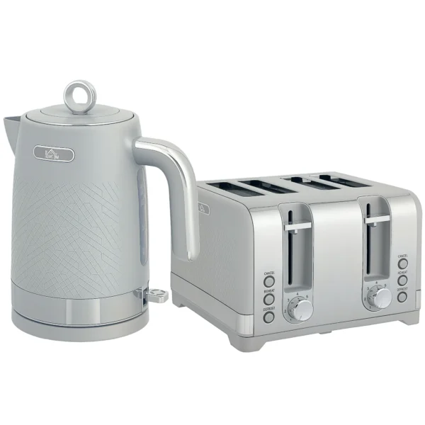 Waterkoker En Broodrooster Set, 1,7L 2200W Snelkook Waterkoker Met Thermostaat