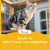 Weerbestendig Kattenhuis Met Opklapbaar Dak, Uitneembare Vloer, Ingang Voor 1 2 Katten Tot 12 Kg, 85x55x70 Cm, Lichtgrijs