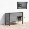 Weerbestendig Kattenhuis Met Opklapbaar Dak, Uitneembare Vloer, Ingang Voor 1 2 Katten Tot 12 Kg, 85x55x70 Cm, Lichtgrijs
