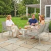 Weerbestendige Tuinmeubelset Van Metaal, Zitgroep Voor 4 Personen, Tuinlounge Met 2 zitsbank, 2 Stoelen, Bijzettafel, Groen