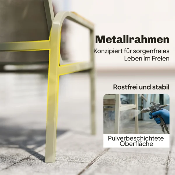 Weerbestendige Tuinmeubelset Van Metaal, Zitgroep Voor 4 Personen, Tuinlounge Met 2 zitsbank, 2 Stoelen, Bijzettafel, Groen