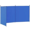 Windscherm Camping Zichtscherm Met 4 Stalen Stangen Draagtas Strandscherm Voor Camping Tuin Strand 540 X 150 Cm Blauw