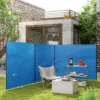 Windscherm Camping Zichtscherm Met 4 Stalen Stangen Draagtas Strandscherm Voor Camping Tuin Strand 540 X 150 Cm Blauw