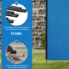 Windscherm Camping Zichtscherm Met 4 Stalen Stangen Draagtas Strandscherm Voor Camping Tuin Strand 540 X 150 Cm Blauw