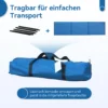 Windscherm Camping Zichtscherm Met 4 Stalen Stangen Draagtas Strandscherm Voor Camping Tuin Strand 540 X 150 Cm Blauw