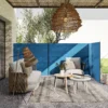 Windscherm Camping Zichtscherm Met 4 Stalen Stangen Draagtas Strandscherm Voor Camping Tuin Strand 540 X 150 Cm Blauw