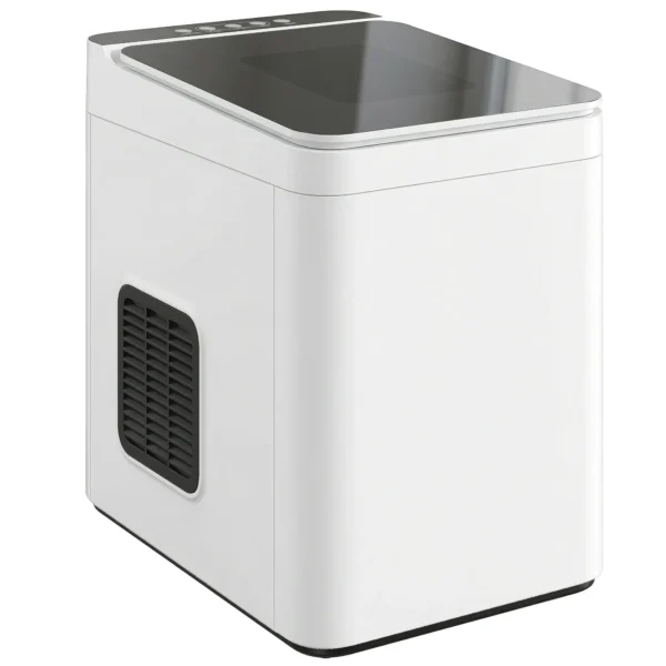 Zelfreinigende Tafel ijsmachine Compacte Ijsmaker Met Schep En Mand Wit