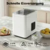 Zelfreinigende Tafel ijsmachine Compacte Ijsmaker Met Schep En Mand Wit