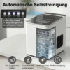 Zelfreinigende Tafel ijsmachine Compacte Ijsmaker Met Schep En Mand Wit