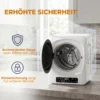1000 W Compacte Afvoerdroger Met Extra Droog & ECO Modi, Timer En Temperatuurinstellingen, Wit