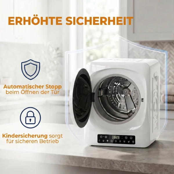 1000 W Compacte Afvoerdroger Met Extra Droog & ECO Modi, Timer En Temperatuurinstellingen, Wit