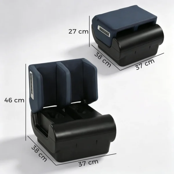 2 in 1 Beenmassageapparaat Met Warmte, Luchtcompressie, Timer, 3 Modi & Intensiteiten, Blauw En Zwart