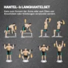 2 In 1 Halterset 15 Kg Verstelbare Korte Halter & Lange Halter Professionele Dumbbell Krachttraining Zwart