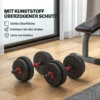 2 In 1 Halterset 15 Kg Verstelbare Korte Halter & Lange Halter Professionele Dumbbell Krachttraining Zwart