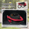 2 in 1 Hondenkar Voor Fiets Opvouwbare Hondenbuggy Voor Kleine & Middelgrote Honden Tot 20 Kg, Rood