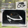 2 in 1 Hondenkar Voor Fiets Opvouwbare Hondenbuggy Voor Kleine & Middelgrote Honden Tot 20 Kg, Wit