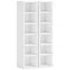 204 CD opbergrekken In Set Van 2, Blu Ray Torenstandaard Met Verstelbare Planken, Boekenkast organizer, Wit