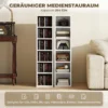 204 CD opbergrekken In Set Van 2, Blu Ray Torenstandaard Met Verstelbare Planken, Boekenkast organizer, Wit