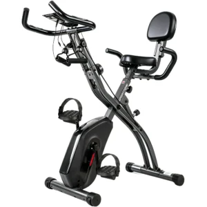 3 In 1 Hometrainer Fiets Opvouwbaar Stil Ligfiets Met LCD Monitor Bluetooth Hartslagsensor Weerstandsband