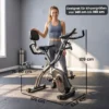 3 In 1 Hometrainer Fiets Opvouwbaar Stil Ligfiets Met LCD Monitor Bluetooth Hartslagsensor Weerstandsband